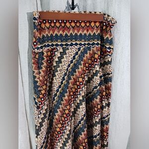 Sunny Leigh aztec western maxi skirt womens size Large western wear spandex